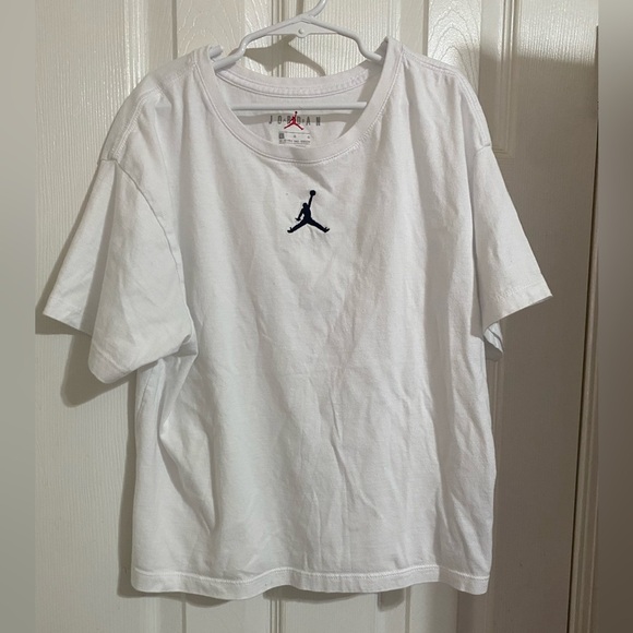 Girls Air Jordan Crop Tee Shirt - Picture 1 of 6